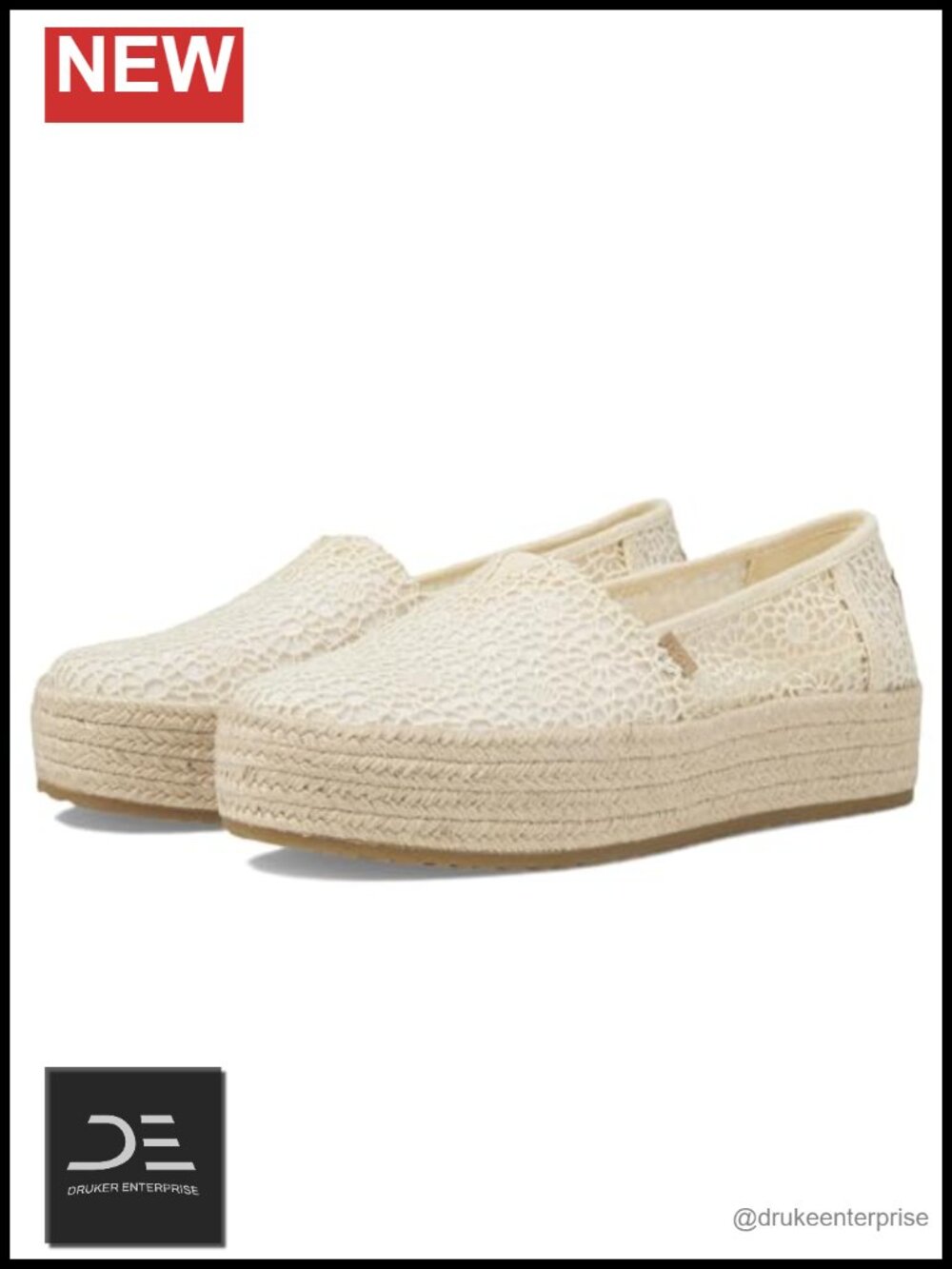 TOMS Women's Valencia Platform Espadrille Textile Upper OrthoLite Insole